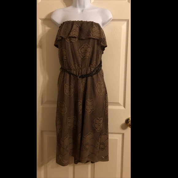 NWT Dark Brown tube top style dress - Picture 1 of 10